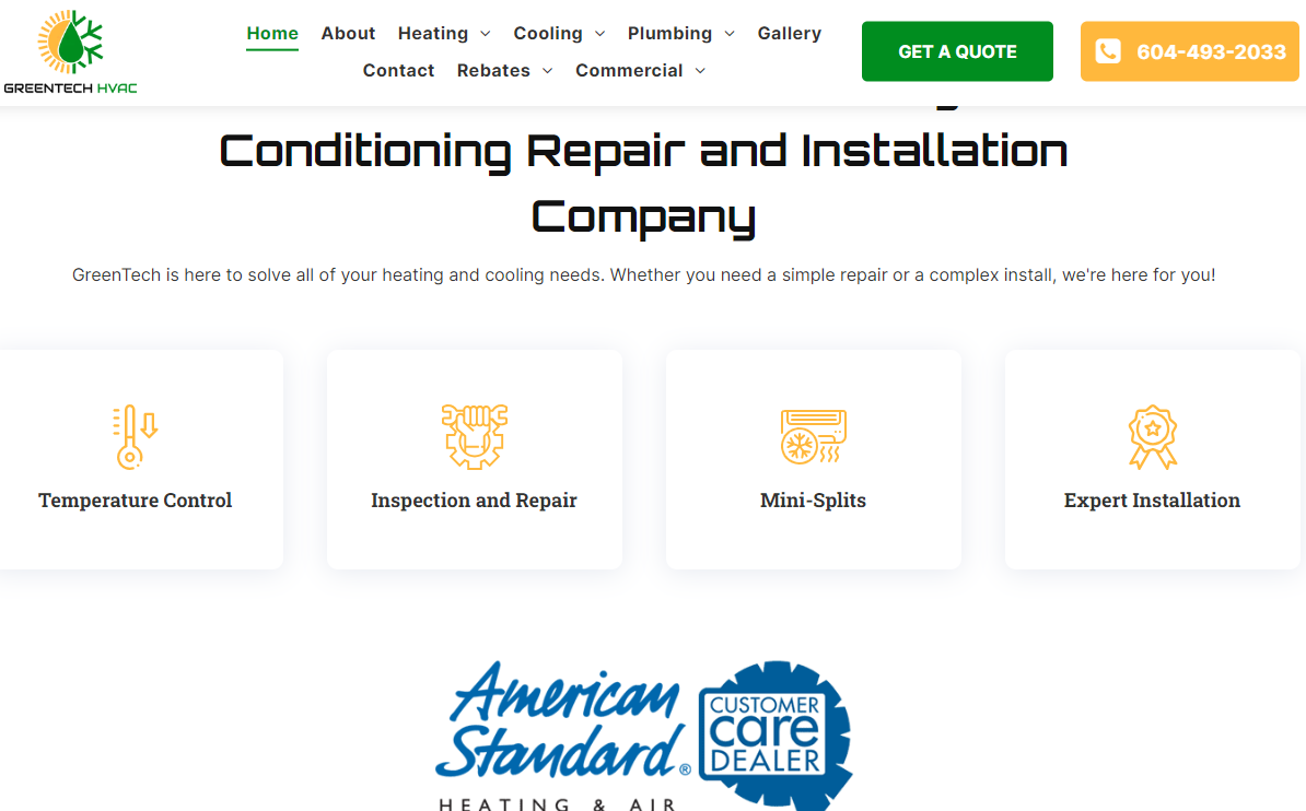 GREENTECH HVAC has a User-Friendly Interface
